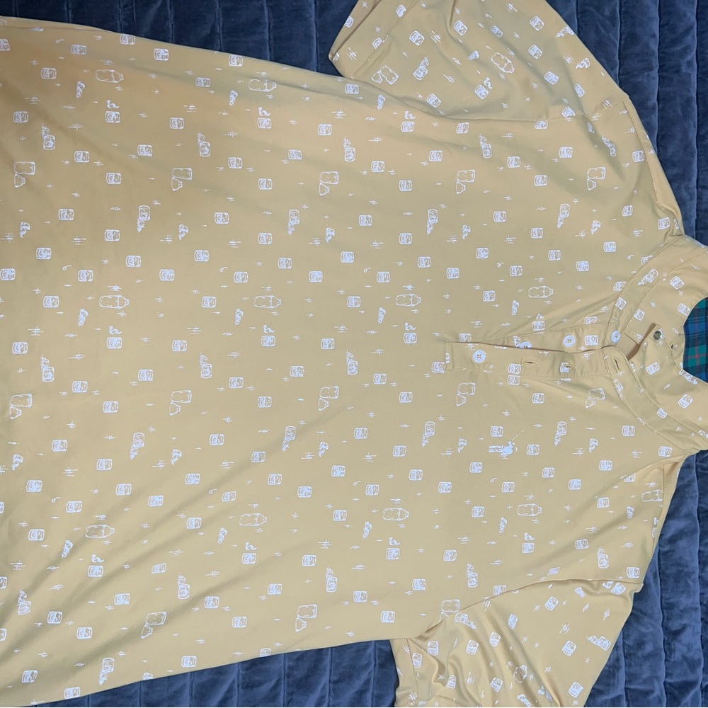 William Murray Golf Yellow Polo with Short Sleeves